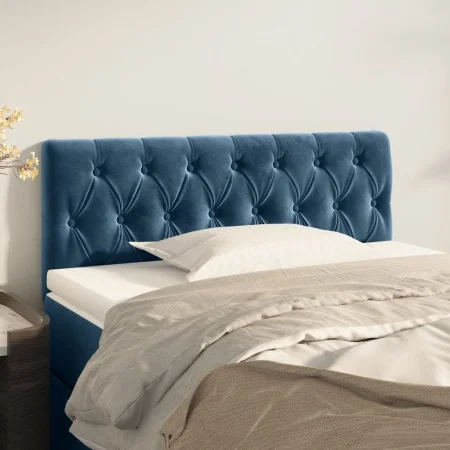 Dark blue velvet headboard 100x7x78/88 cm by , Headboards and footboards - Ref: Foro24-346338, Price: 58,47 €, Discount: %