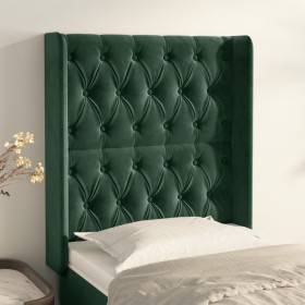 Headboard with dark green velvet ears 83x16x118/128 cm by , Headboards and footboards - Ref: Foro24-3119949, Price: 86,89 €, ...