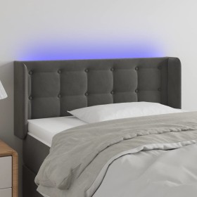 Dark gray velvet headboard with LED 83x16x78/88 cm by , Headboards and footboards - Ref: Foro24-3123701, Price: 57,99 €, Disc...