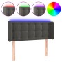 Dark gray velvet headboard with LED 83x16x78/88 cm by , Headboards and footboards - Ref: Foro24-3123701, Price: 57,45 €, Disc...