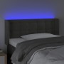 Dark gray velvet headboard with LED 83x16x78/88 cm by , Headboards and footboards - Ref: Foro24-3123701, Price: 57,45 €, Disc...