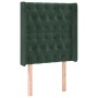 Cabecero con LED de terciopelo verde oscuro 83x16x118/128 cm de , Cabeceros y pies de cama - Ref: Foro24-3124417, Precio: 101...