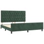 Dark green velvet bed frame with headboard 160x200 cm by , Beds and slatted bases - Ref: Foro24-3125949, Price: 283,22 €, Dis...