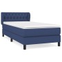 Cama box spring con colchón tela azul 90x200 cm de , Camas y somieres - Ref: Foro24-3126459, Precio: 299,33 €, Descuento: %