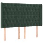 Cabecero con LED de terciopelo verde oscuro 163x16x118/128 cm de , Cabeceros y pies de cama - Ref: Foro24-3124441, Precio: 16...