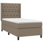 Cama box spring con colchón tela gris taupe 80x200 cm de , Camas y somieres - Ref: Foro24-3131629, Precio: 362,24 €, Descuent...