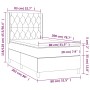 Box spring bed with taupe gray fabric mattress 80x200 cm by , Beds and slatted bases - Ref: Foro24-3131629, Price: 362,24 €, ...