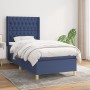 Cama box spring con colchón tela azul 90x190 cm de , Camas y somieres - Ref: Foro24-3132199, Precio: 384,47 €, Descuento: %