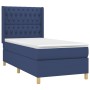 Box spring bed with blue fabric mattress 90x190 cm by , Beds and slatted bases - Ref: Foro24-3132199, Price: 393,29 €, Discou...