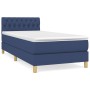 Cama box spring con colchón tela azul 90x200 cm de , Camas y somieres - Ref: Foro24-3140831, Precio: 309,81 €, Descuento: %