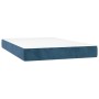 Cama box spring con colchón terciopelo azul oscuro 120x200 cm de , Camas y somieres - Ref: Foro24-3141477, Precio: 381,44 €, ...