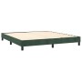 Cama box spring con colchón terciopelo verde oscuro 160x200 cm de , Camas y somieres - Ref: Foro24-3141494, Precio: 493,32 €,...