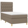 Box spring bed with taupe gray fabric mattress 80x200 cm by , Beds and slatted bases - Ref: Foro24-3142533, Price: 353,61 €, ...