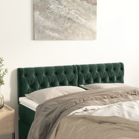 Headboards 2 units in dark green velvet 80x7x78/88 cm by , Headboards and footboards - Ref: Foro24-346365, Price: 78,47 €, Di...