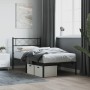 Estructura de cama con cabecero metal negro 107x203 cm de , Camas y somieres - Ref: Foro24-372273, Precio: 65,01 €, Descuento: %