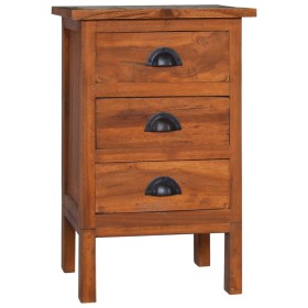 Mesita de noche de madera maciza de teca 40x35x60 cm de vidaXL, Mesitas de noche - Ref: Foro24-289062, Precio: 122,99 €, Desc...