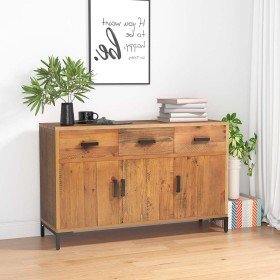 Sideboard aus massivem braunem Kiefernholz, 110 x 35 x 70 cm von , Sideboards - Ref: Foro24-349919, Preis: 282,93 €, Rabatt: %