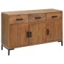 Solid brown pine wood sideboard 110x35x70 cm by , Sideboards - Ref: Foro24-349919, Price: 282,93 €, Discount: %