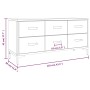 Solid brown pine wood storage cabinet 110x30x45 cm by , Lockers and storage cabinets - Ref: Foro24-349931, Price: 207,83 €, D...