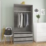 Betongrauer Sperrholzschrank 100x50x200 cm von , Kleiderschränke - Ref: Foro24-800607, Preis: 169,99 €, Rabatt: %