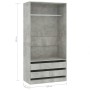 Betongrauer Sperrholzschrank 100x50x200 cm von , Kleiderschränke - Ref: Foro24-800607, Preis: 169,99 €, Rabatt: %