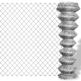 Valla de tela metálica acero galvanizado plateado 25x1 m de vidaXL, Paneles de vallas - Ref: Foro24-141491, Precio: 106,99 €,...