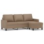 3-seater sofa and stool in cappuccino-colored synthetic leather 180 cm by , Sofas - Ref: Foro24-3201028, Price: 369,80 €, Dis...