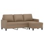 3-seater sofa and stool in cappuccino-colored synthetic leather 180 cm by , Sofas - Ref: Foro24-3201028, Price: 369,80 €, Dis...