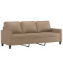 3-seater sofa and stool in cappuccino-colored synthetic leather 180 cm by , Sofas - Ref: Foro24-3201028, Price: 369,80 €, Dis...