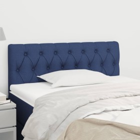 Cabecero de tela azul 90x7x78/88 cm de , Cabeceros y pies de cama - Ref: Foro24-346318, Precio: 53,99 €, Descuento: %