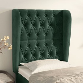 Headboard with dark green velvet ears 83x23x118/128 cm by , Headboards and footboards - Ref: Foro24-3118325, Price: 89,62 €, ...