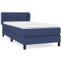 Cama box spring con colchón tela azul 90x190 cm de , Camas y somieres - Ref: Foro24-3126451, Precio: 328,55 €, Descuento: %