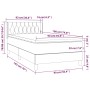 Box spring bed with blue fabric mattress 90x190 cm by , Beds and slatted bases - Ref: Foro24-3130479, Price: 331,99 €, Discou...