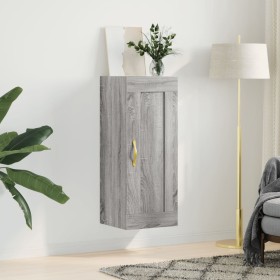 Sonoma gray engineered wood wall cabinet 34.5x34x90 cm by , Sideboards - Ref: Foro24-835024, Price: 47,99 €, Discount: %