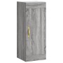 Sonoma gray engineered wood wall cabinet 34.5x34x90 cm by , Sideboards - Ref: Foro24-835024, Price: 47,08 €, Discount: %