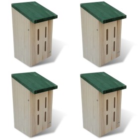 Set of 4 butterfly nesting shelters, 14 x 15 x 22 cm by vidaXL, Butterfly shelters - Ref: Foro24-41291, Price: 24,99 €, Disco...