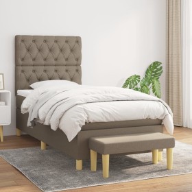 Boxspringbett mit taupegrauer Stoffmatratze 80x200 cm von , Betten und Lattenroste - Ref: Foro24-3137353, Preis: 393,99 €, Ra...