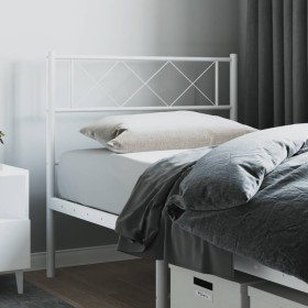 White metal headboard 107 cm by , Headboards and footboards - Ref: Foro24-372356, Price: 23,99 €, Discount: %