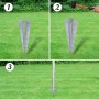 Metal fence with galvanized steel posts stakes 15x1 m by vidaXL, fence panels - Ref: Foro24-141503, Price: 178,04 €, Discount: %