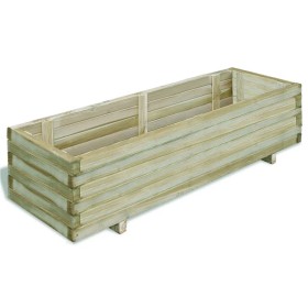 Rechteckiges Blumenbeet aus Holz 120x40x30 cm von vidaXL, Töpfe und Pflanzgefäße - Ref: Foro24-41661, Preis: 80,99 €, Rabatt: %