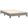 Cama box spring colchón y LED terciopelo gris claro 120x200 cm de , Camas y somieres - Ref: Foro24-3134573, Precio: 400,49 €,...