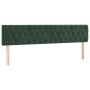 Cama box spring colchón y LED terciopelo verde oscuro 180x200cm de , Camas y somieres - Ref: Foro24-3134600, Precio: 557,99 €...