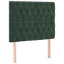 Box spring bed with dark green velvet mattress 90x190 cm by , Beds and slatted bases - Ref: Foro24-3132834, Price: 386,39 €, ...