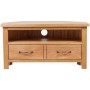 TV cabinet with drawers solid oak wood 88x42x46 cm by vidaXL, TV Furniture - Ref: Foro24-241676, Price: 267,22 €, Discount: %