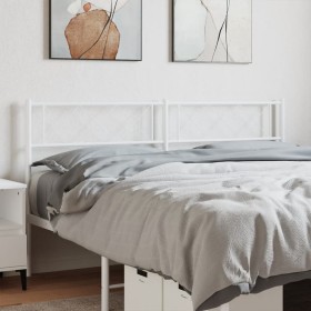 Cabecero de metal blanco 150 cm de , Cabeceros y pies de cama - Ref: Foro24-372360, Precio: 29,99 €, Descuento: %