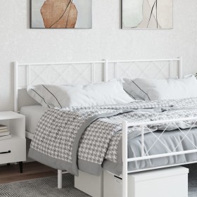 Cabecero de metal blanco 180 cm de , Cabeceros y pies de cama - Ref: Foro24-372362, Precio: 29,99 €, Descuento: %