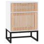 Mesita noche madera y hierro contrachapada blanco 40x30x55,5 cm de , Mesitas de noche - Ref: Foro24-352091, Precio: 59,36 €, ...