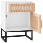 Mesita noche madera y hierro contrachapada blanco 40x30x55,5 cm de , Mesitas de noche - Ref: Foro24-352091, Precio: 59,36 €, ...