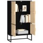 Tall black plywood sideboard 70x35x125 cm by , Lockers and storage cabinets - Ref: Foro24-352140, Price: 165,35 €, Discount: %