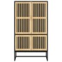 Tall black plywood sideboard 70x35x125 cm by , Lockers and storage cabinets - Ref: Foro24-352140, Price: 165,35 €, Discount: %